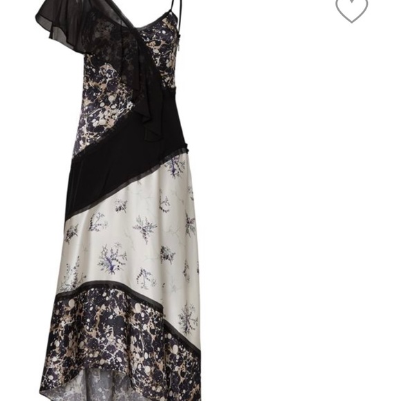Floral V Neck Silk Maxi Dress - Jason Wu - Picture 4 of 4